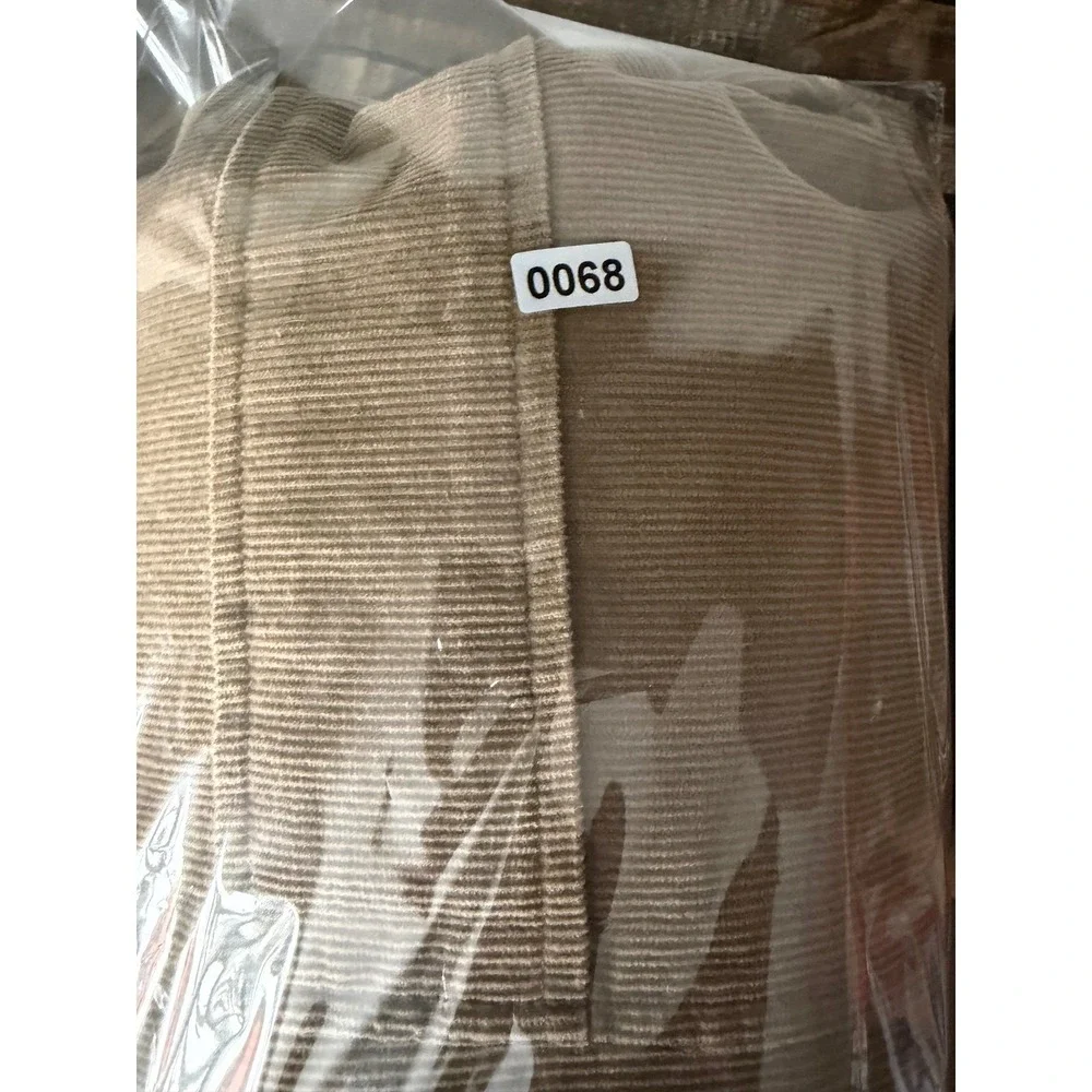 H&M LOGG Corduroy Blazer Mens XL‎ Tan Khaki Sport Coat 3-Button Striped Lining